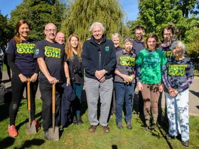 A ceremonial tree planting event to commemorate TCV's Vice President - Sir David Attenbourough's 90th birthday